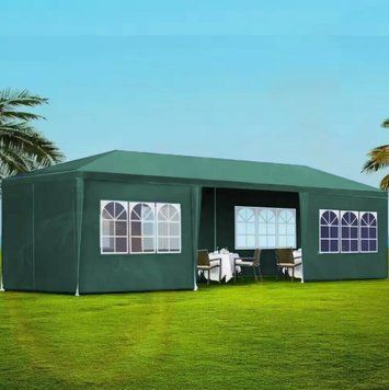 Gazebo Green Вулична альтанка-намет 3x9 м з бічними панелями - міцна альтанка-укриття для весілля, патіо, 93677682 фото