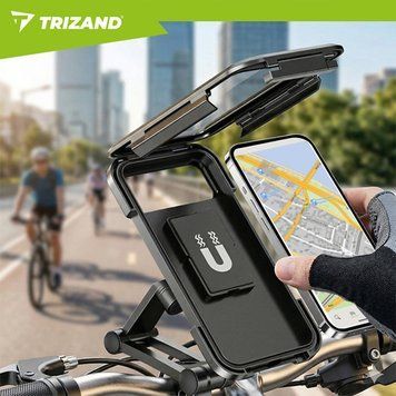 Водонепроникний тримач для телефону TRIZAND 360 для велосипеда та керма самоката 27618 27618 фото