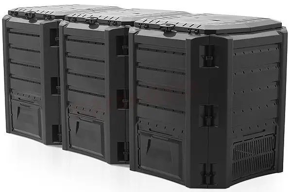 Компостер садовий PROSPERPLAST 3 модулі 1200 л чорний Польща PIKSM1200C-S411 фото