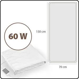 Електропростирадло з підігрівом ProfiCare PC-WUB 3060, 150&times;70 см, 60 Вт, 3 режими, Німеччина CTC90199 фото