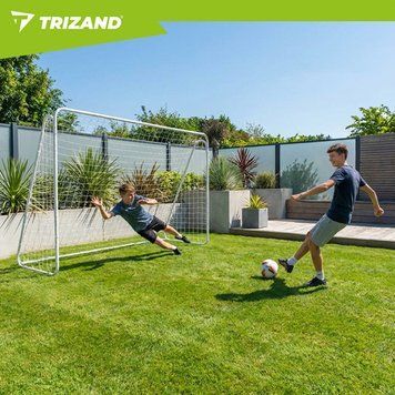 Футбольні ворота 213x150x90 см, металеві садові ворота Trizand з сіткою 27544 27544 фото