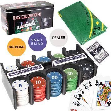 Набір гра в покер 200 жетонів + килимок + 2 колоди карток &mdash; Iso Trade &mdash; Texas Poker Set 600/23539 600/23539 фото