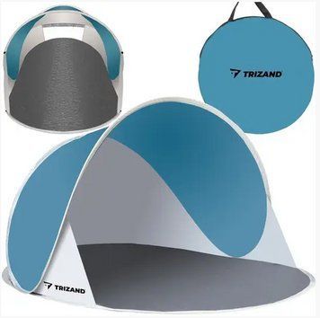 Намет пляжний Trizand бірюзово-сірий 10178 / 190х120х90 см 10178 фото