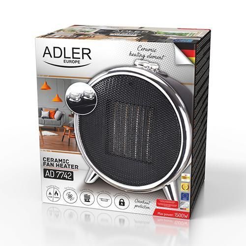 Керамічний обігрівач тепловентилятор нагрівач Adler AD 7742 1500 Вт, 25 кв.м Німеччина 94878680 фото