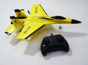 Літак винищувач на радіокеруванні SU 35 модель FX 620 Жовтий 91287903 фото