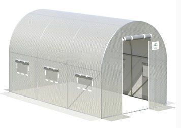 Теплиця садова, парник Польща 2.5x4x2 м 3 секції біла 10м2 (001383) 1383 фото