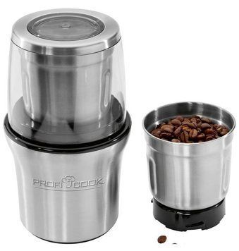 Кавомолка ProfiCook PC-KSW 1021, 2-в-1, 200 Вт, 85 г, 2 чаші з нержавіючої сталі 1144960732 фото