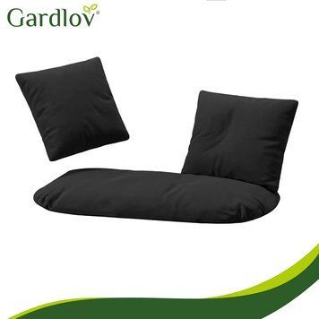 Подушки для садової гойдалки "Гніздо лелеки 2-х місна" GARDLOV, комплект 3 шт, чорна, двомісна 27380 27380 фото