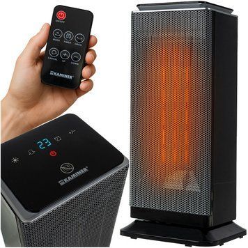 Керамічний електрообігрівач Kaminer Lumni 2.0 (26376), 2000 Вт, PTC, LED-дисплей, пульт ДК, осциляція 26376 фото