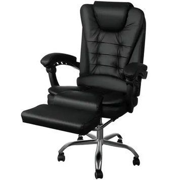 Комп'ютерне офісне крісло з еко шкіри Malatec 16224 чорне 16224 фото