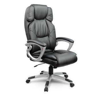 Офісне крісло 120 кг екошкіра Spark Black 5047 комп'ютерне крісло з механізмом гойдання &mdash; для домашнього кабінету, офісу та геймерського місця 5047 фото