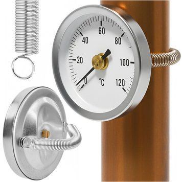Круглий біметалічний контактний термометр для печей 120&deg;C &ndash; практичне доповнення до контролю температури RUHHY 26557 26557 фото